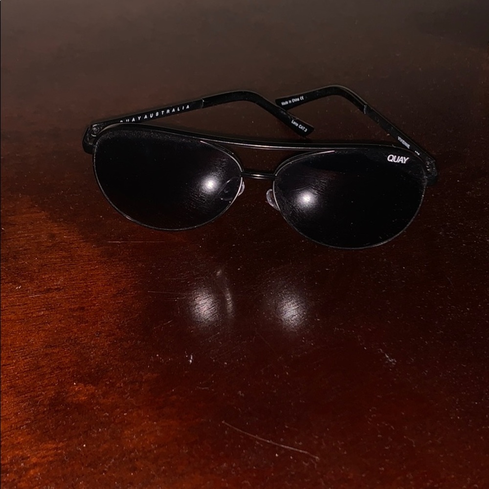Quay black aviator sunglasses